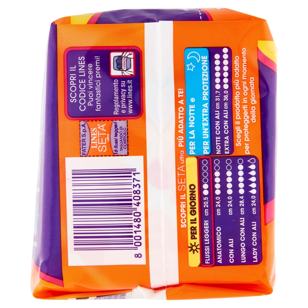 Lines Seta ultra flussi leggeri 16 pz